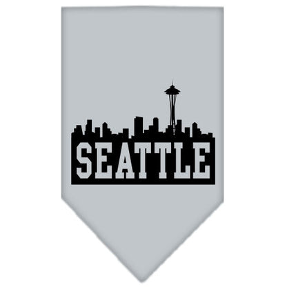 Pet and Dog Bandana Screen Printed, "Seattle Skyline"