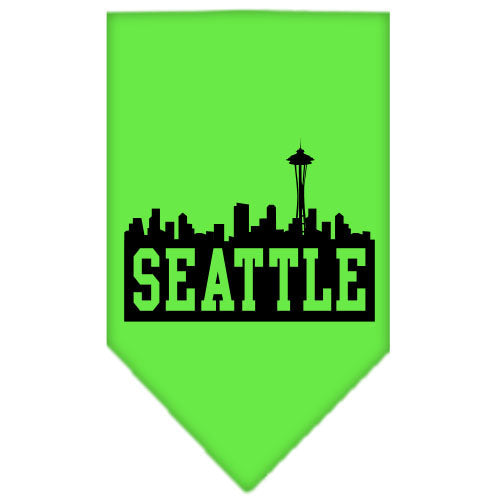 Pet and Dog Bandana Screen Printed, "Seattle Skyline"