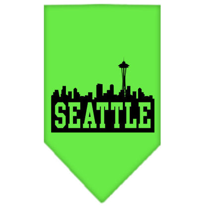 Pet and Dog Bandana Screen Printed, "Seattle Skyline"