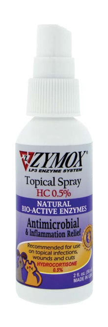 Zymox Topical Spray .5% Hydrocortisone 2oz