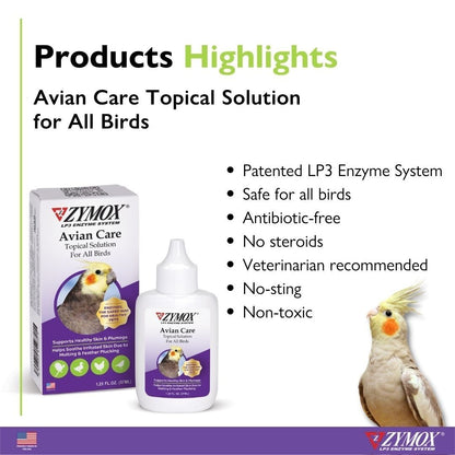 Zymox Avian Care Topical Solution 1.25oz