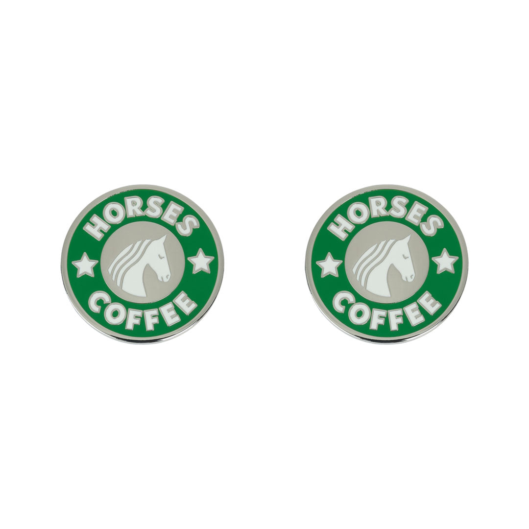 Dapplebay Horse Show Number Pins - Horses & Coffee