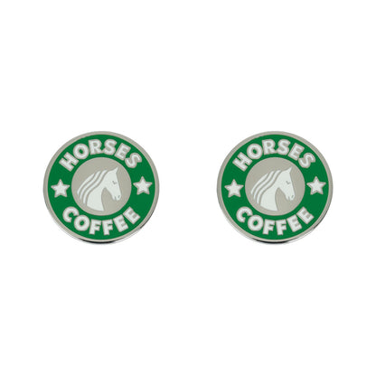 Dapplebay Horse Show Number Pins - Horses & Coffee