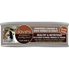 Dave's Pet Food Cat Grain Free Shredded Chicken & Duck In Gravy 2.8oz. (Case of 12)