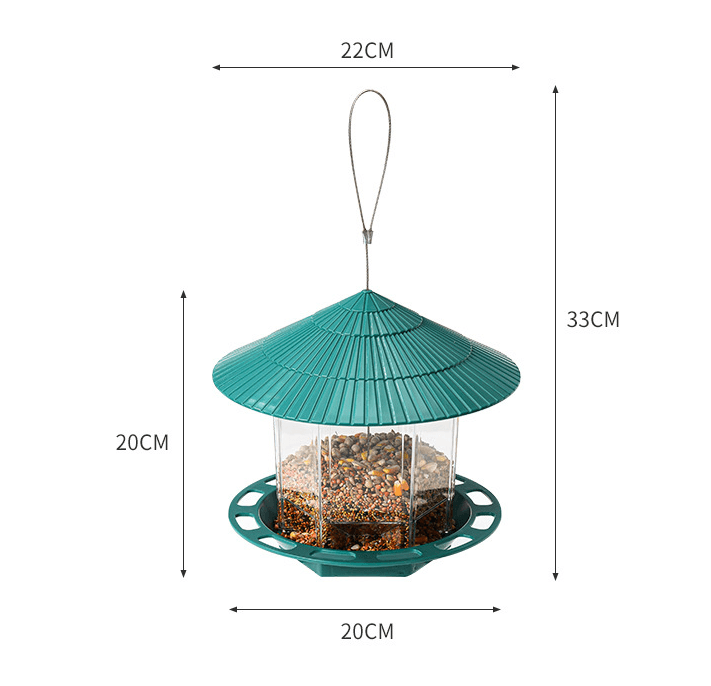 Transparent Hanging Bird Feeder For Outdoor Gardens