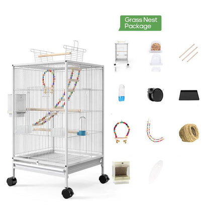 The Majestic Aviary: A Stylish Metal Bird Cage For Xuanfeng Parrots