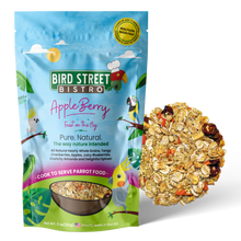 AppleBerry Feast on the Fly parrot food with natural dried fruits and spices packaging image