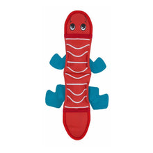 Outward Hound Fire Biterz Lizard 2 Squeakers Dog Toy Red