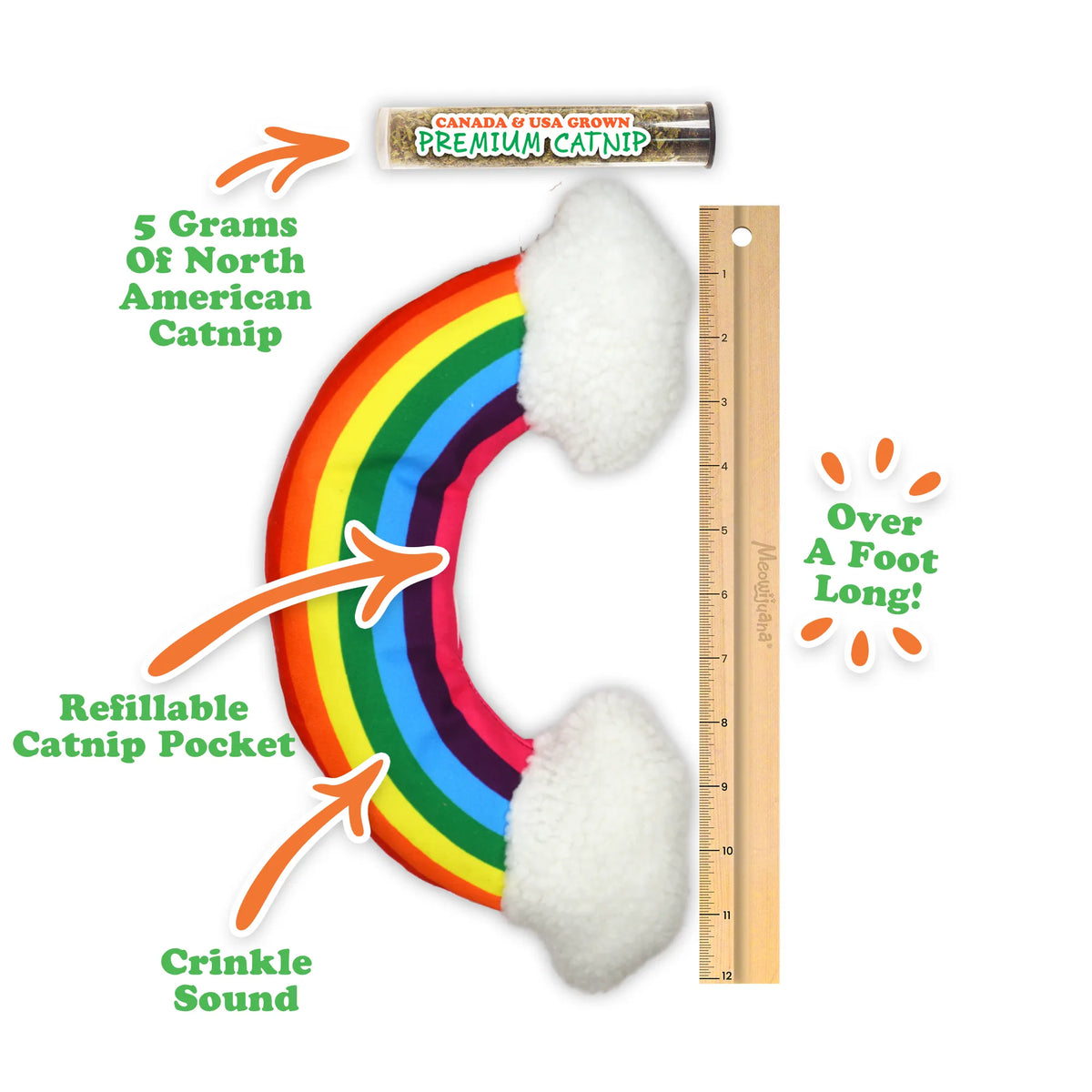 Meowijuana Rainbow Kicker Catnip Toy