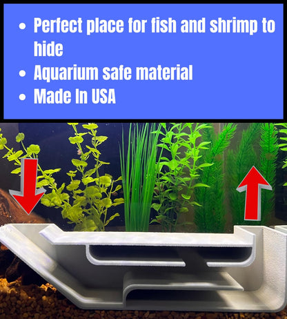 Chatelet REEFSHAPE Aquarium X-Large Underground Tunnel | Fish & Shrimp Hideout for Aquariums | Unique Underground Viewing Tunnel | 9.75" X 2.5" | Made in USA (XL)