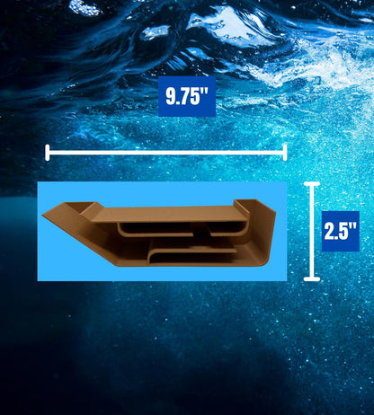 Chatelet REEFSHAPE Aquarium X-Large Underground Tunnel | Fish & Shrimp Hideout for Aquariums | Unique Underground Viewing Tunnel | 9.75" X 2.5" | Made in USA (XL)