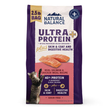 Natural Balance Pet Foods Ultra Protein Plus Skin/Coat/Digestive Health Dry Cat Food Salmon & Chicken, 1ea/2.5 lb