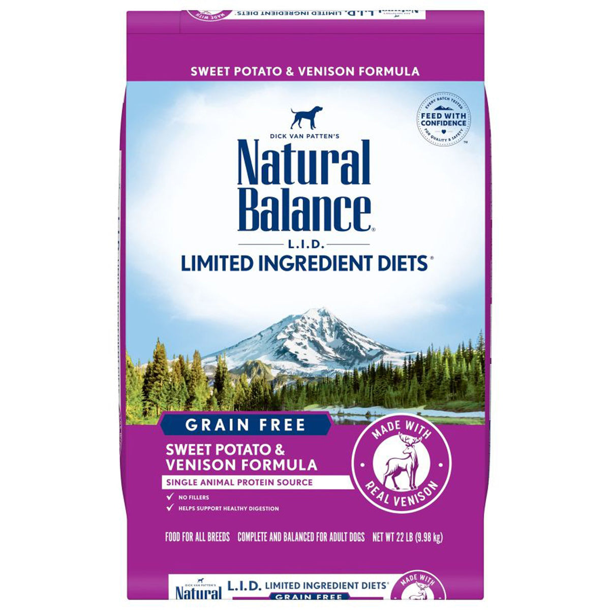 Natural Balance L.I.D Sweet Potato and Venison Adult Dry Dog Food 22lb