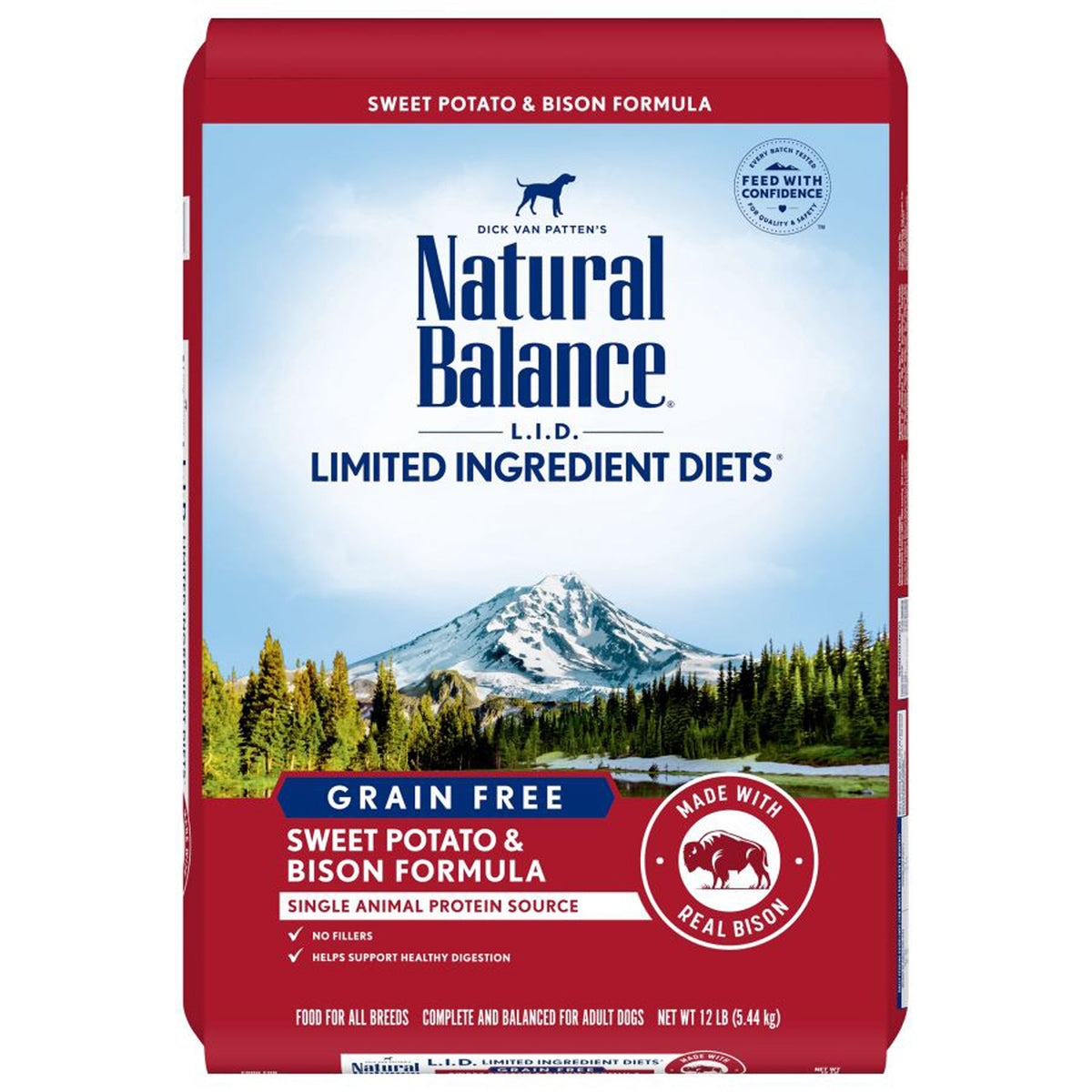 Natural Balance L.I.D Sweet Potato and Bison Adult Dry Dog Food 12lb