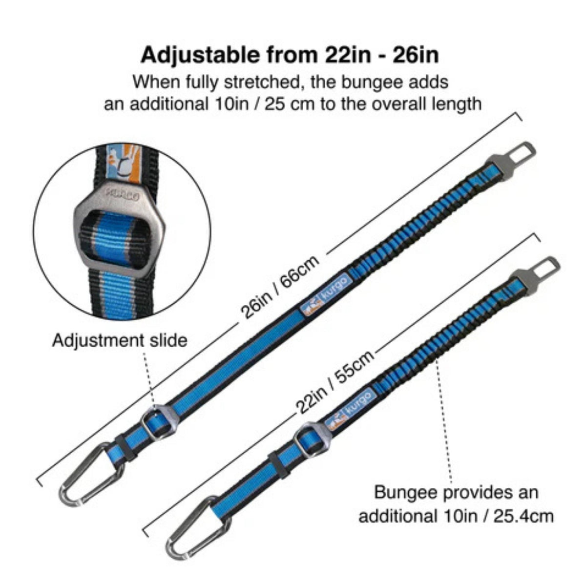 Kurgo Dog Seat Belt Bungee Tether
