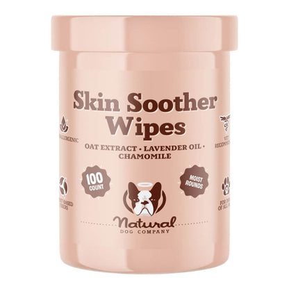 Natural Dog Company Dog Skin Soother Wipes - 100 Count