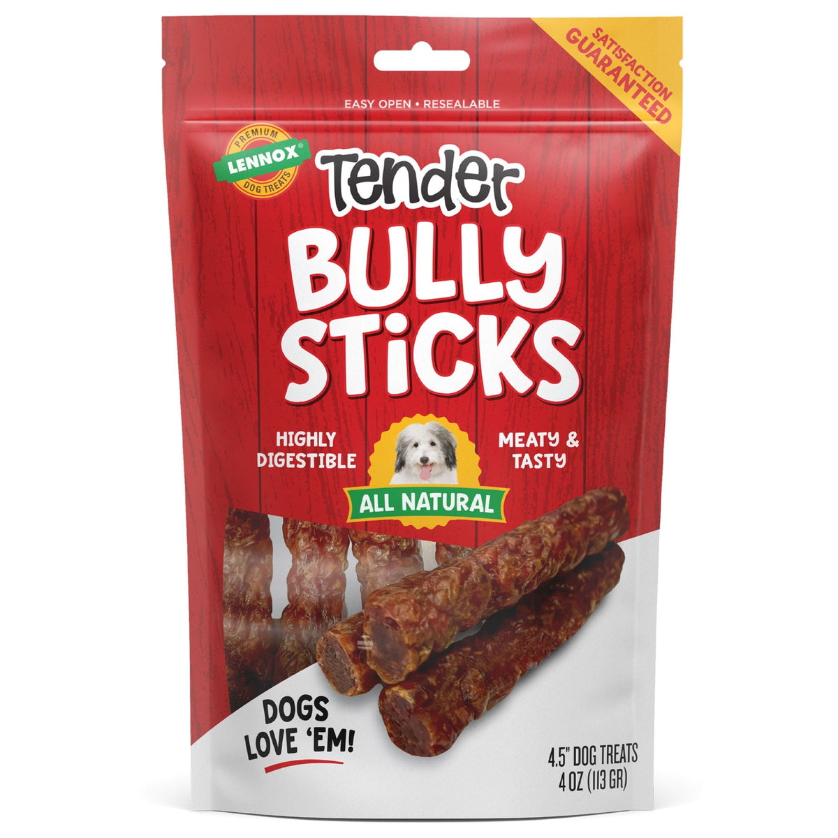 Lennox Tender Bully Sticks Dog Treat 1ea/4-5 in, 4oz.