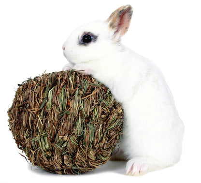 Marshall Pet Products Woven Grass Play Ball for Small Animals Light Green