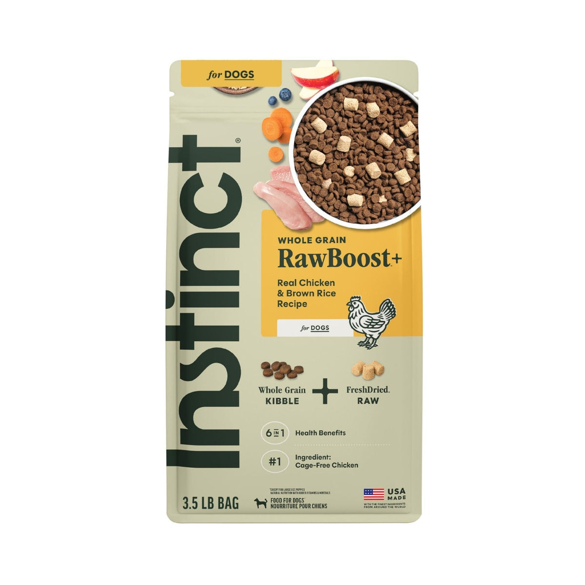 Instinct Raw Boost Whole-grain Chicken & Brown Rice 3.5Lb