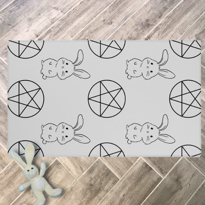 Pet Playpen Floor Mat Rug, Goth Grey