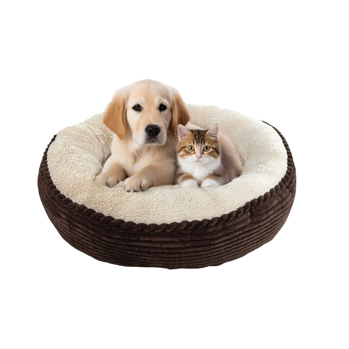 Ethical Pet Sleep Zone Luxe Round Rib Corduroy 23? Chocolate