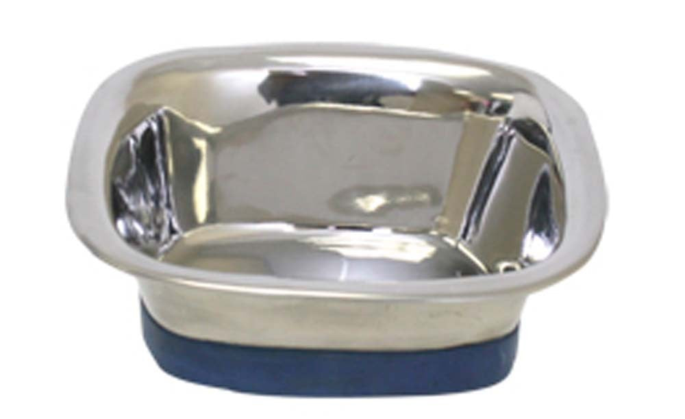 OurPets Premium Stainless Steel Square Dog Bowl Silver Small