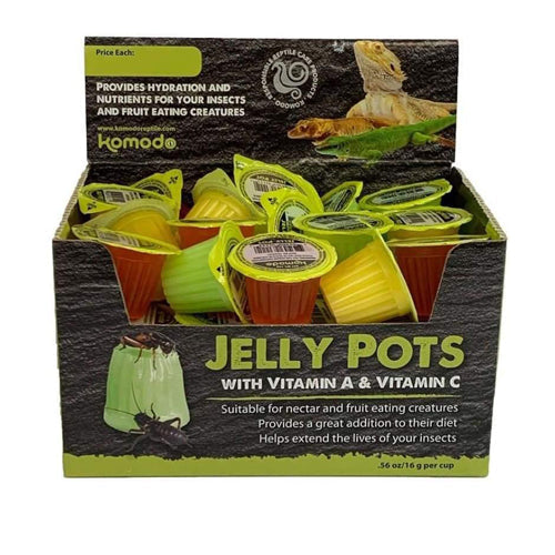 Komodo Jelly Pots Insect Food Fruit Flavor Display 0.56 oz 40 Count