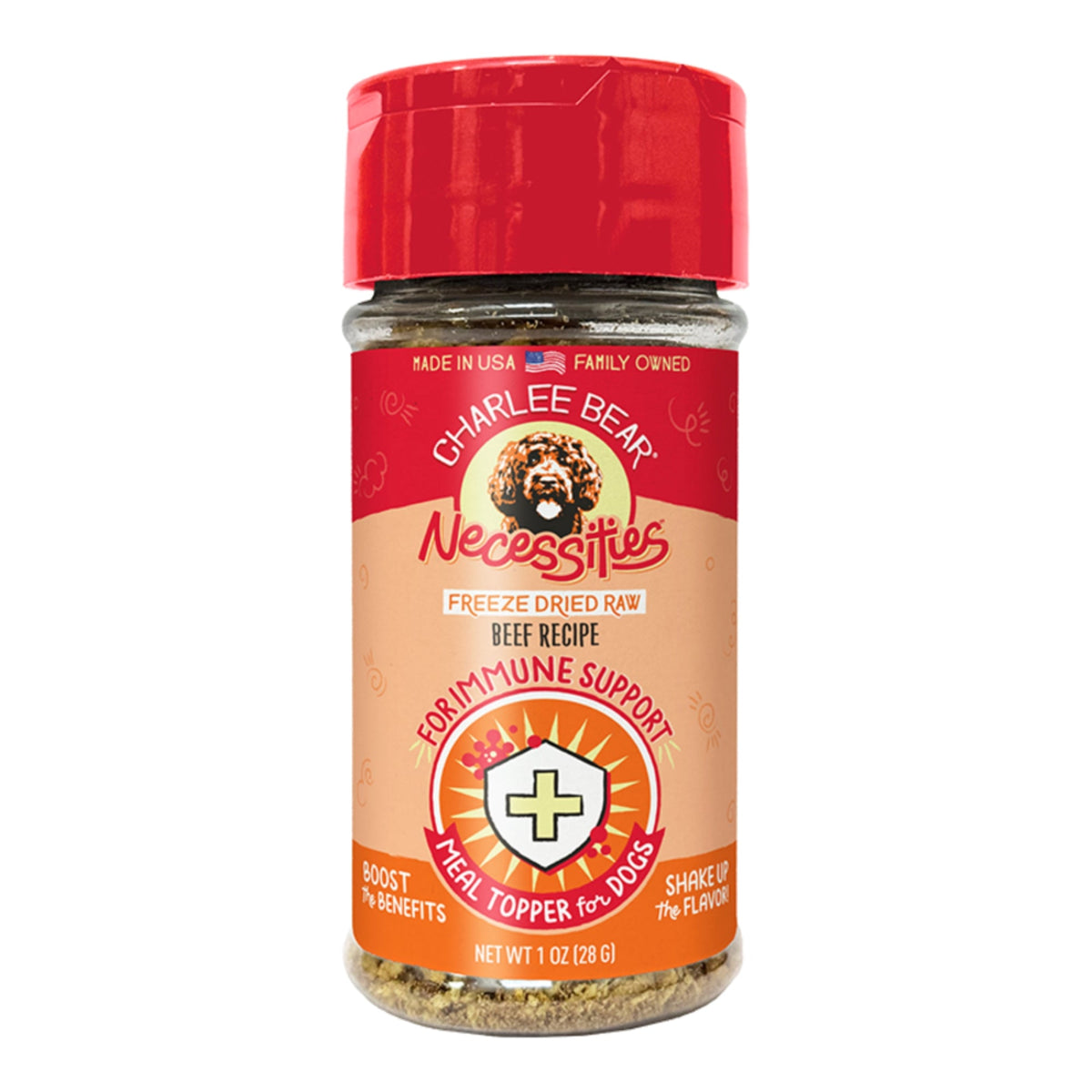 Charlee Bear Dog Necessities Beef Recipe - Immune Health Support Topper 1oz.