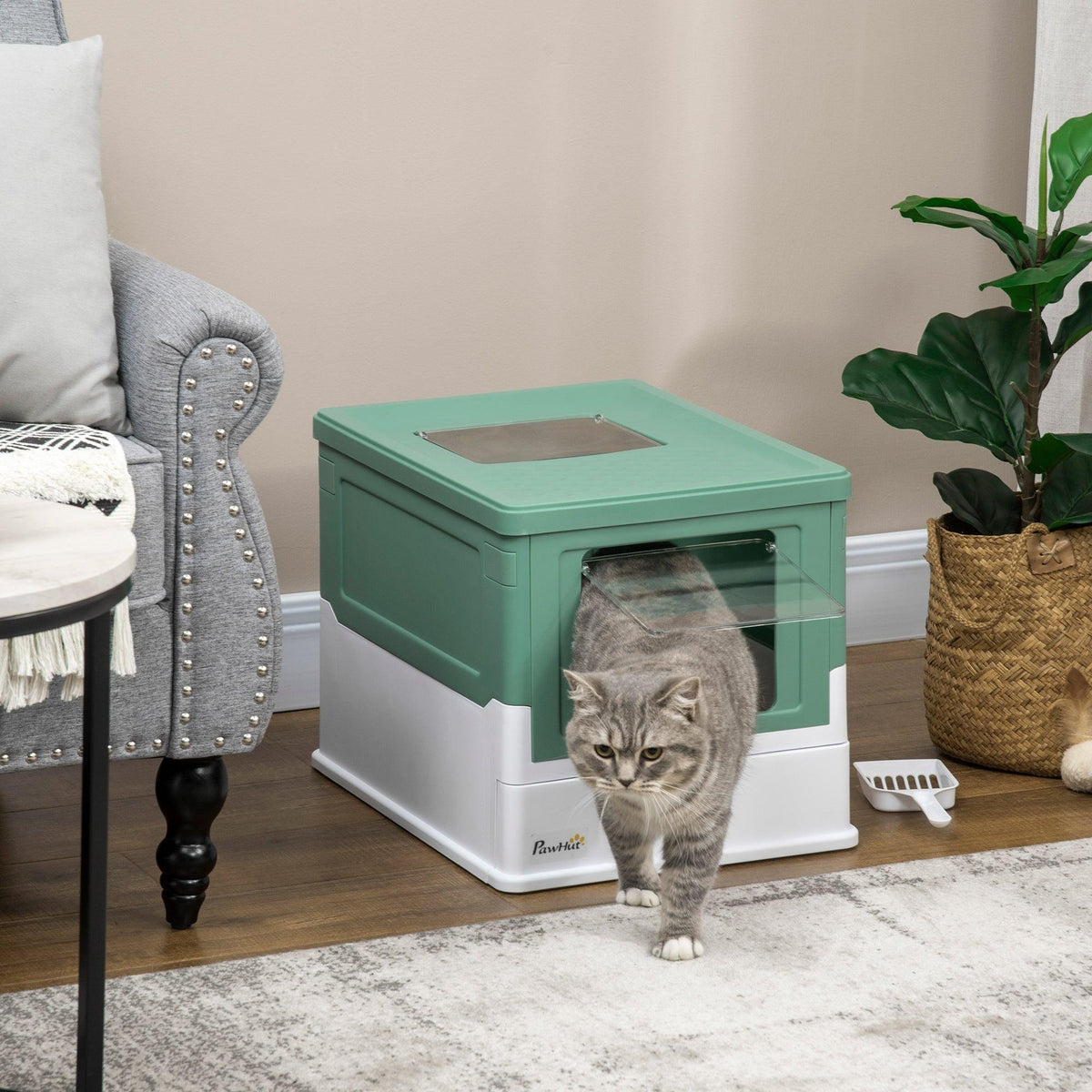 Fully Enclosed Cat Litter Box