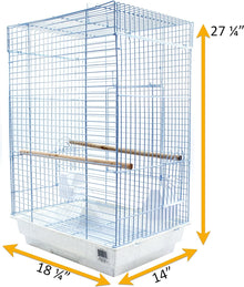 Cockatiel & Small Parrot Starter Kit with Birdcage, Cover, and Accessories – Perfect for Cockatiels, Conures, and Small Parrots – Square Dome – White