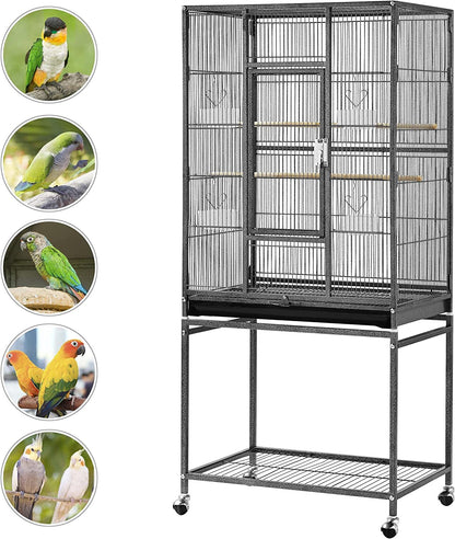 54-Inch Wrought Iron Standing for Large Parrot
