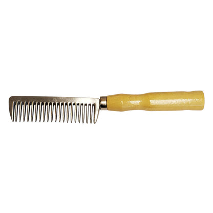 TuffRider Aluminum Comb with Wooden Handle