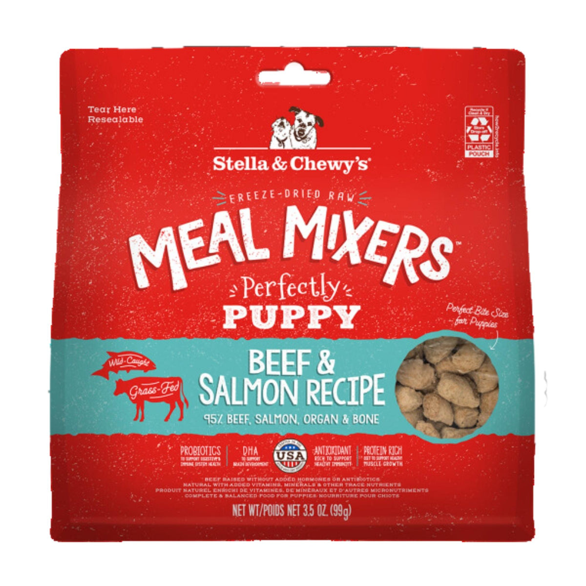 Stella & Chewy'S Dog Freeze-Dried Mixer Puppy Beef & Salmon 3.5oz. Default Title