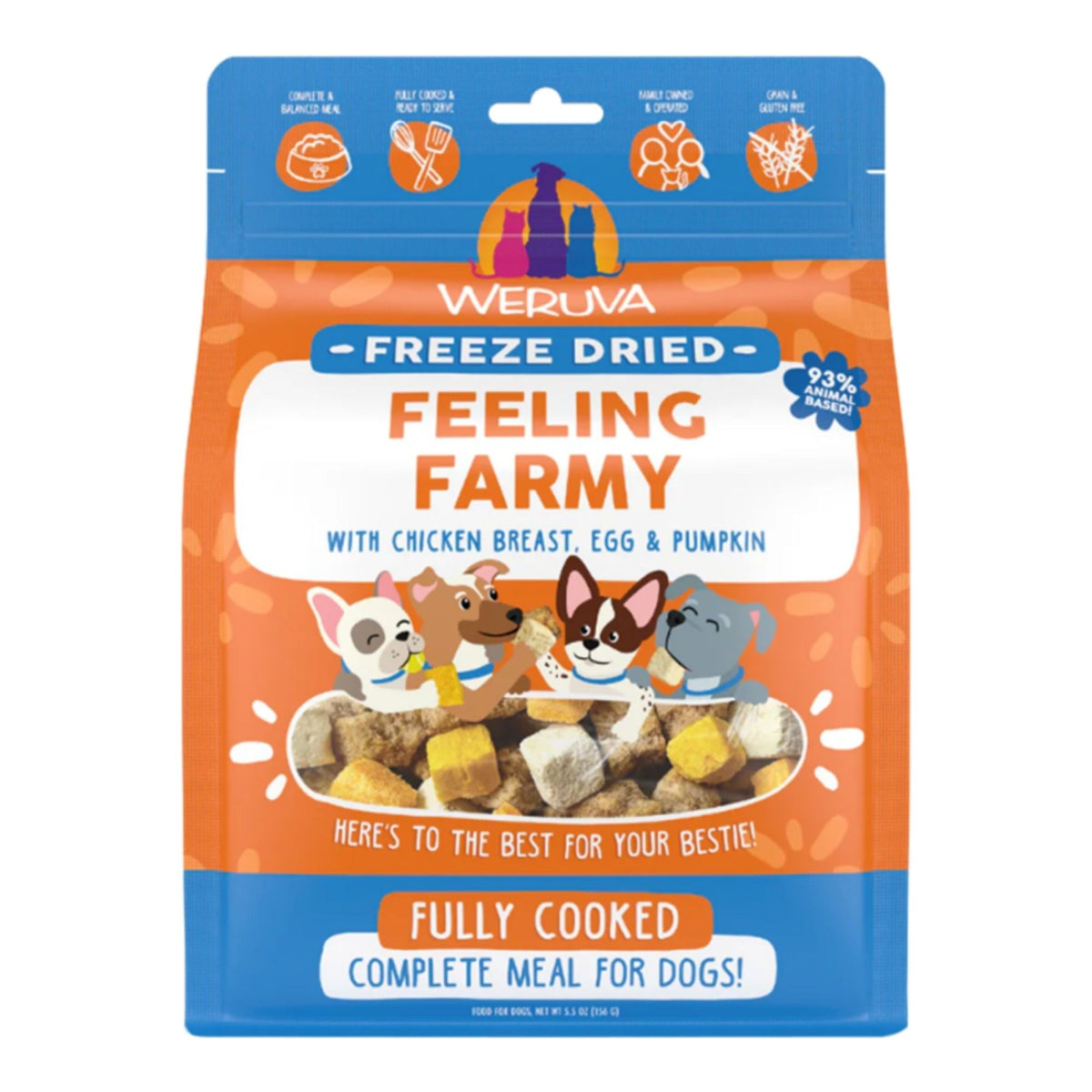 Weruva Dog Freeze-Dried Feeling Farmy Food 5.5oz.
