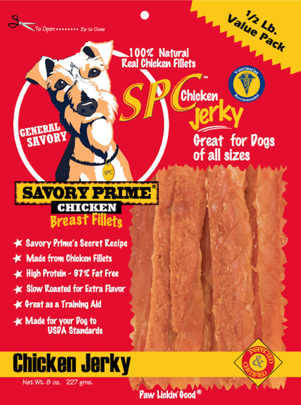 Savory Prime Natural Chicken Jerky 8oz
