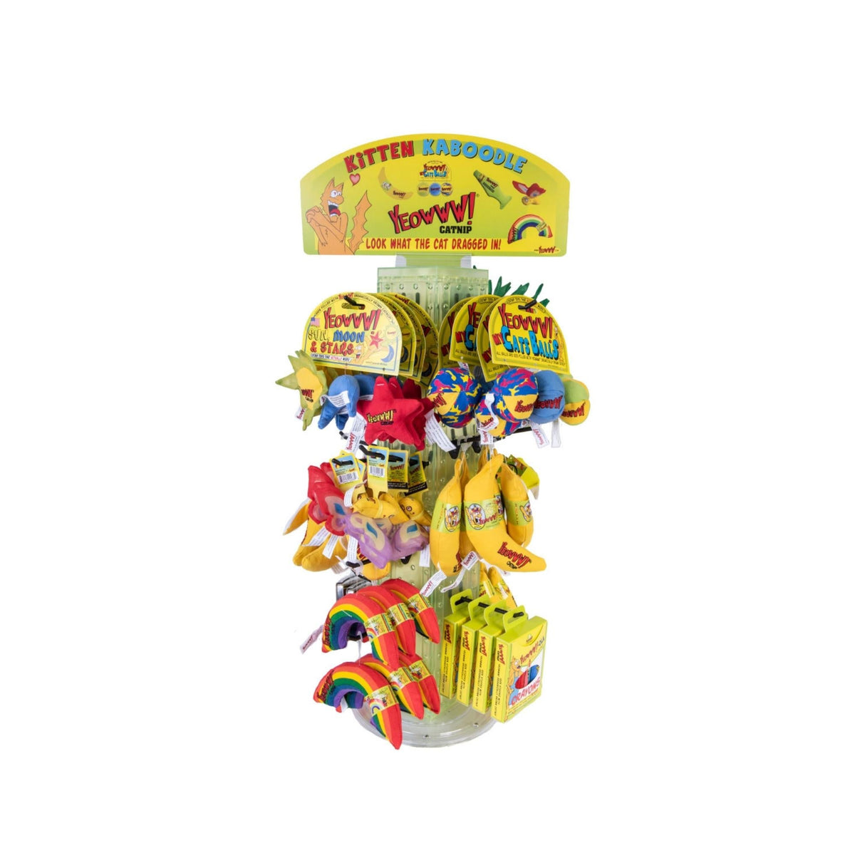 Yeowww! Kitten Kaboodle Catnip Cat Toy Counter Display 1ea/72 ct Default Title