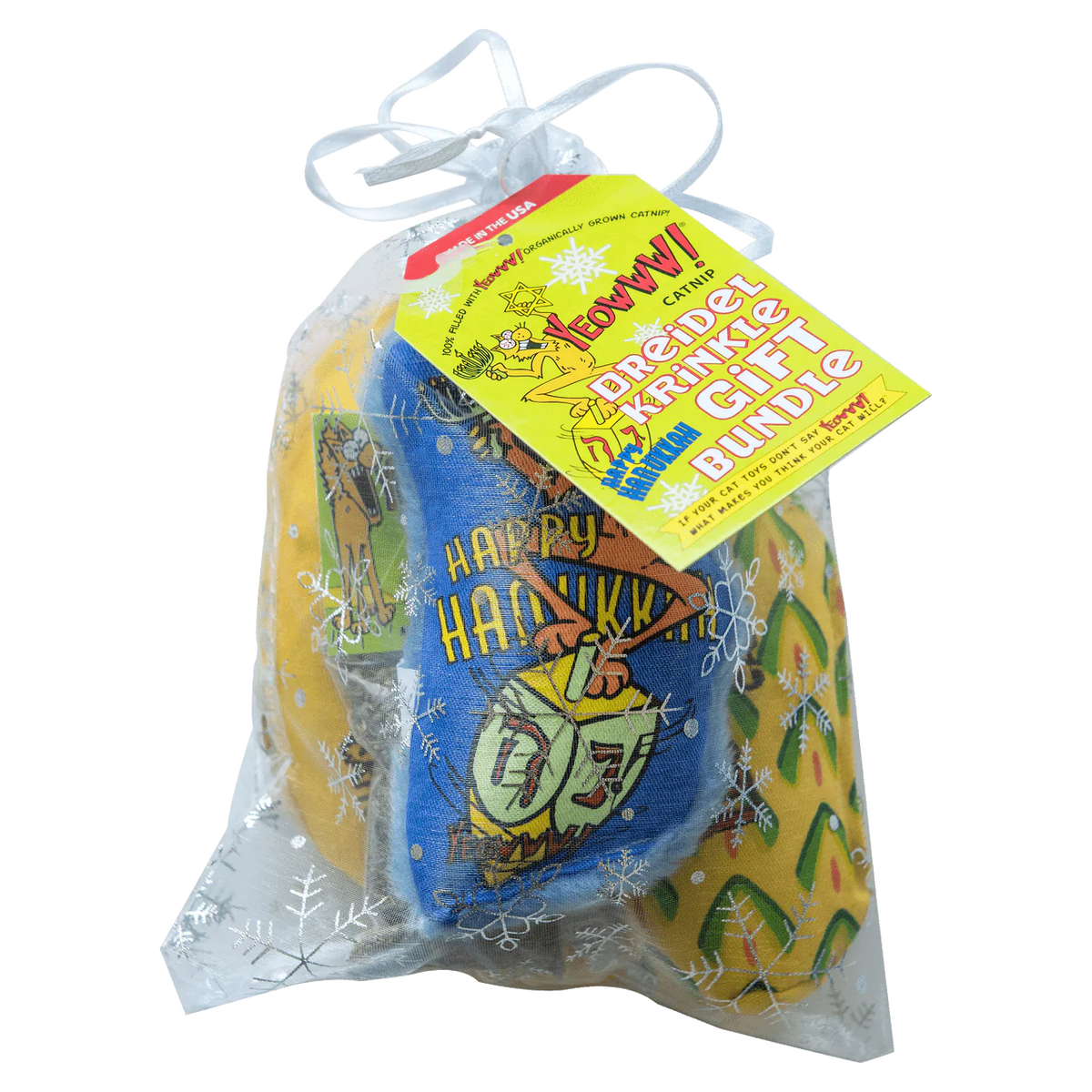 Yeowww! Cat Catnip Dreidel Krinkle Bundle