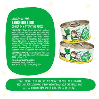 BFF Cat Play Pate Laugh Out Loud Chicken 2.8oz. - (Case of 12)