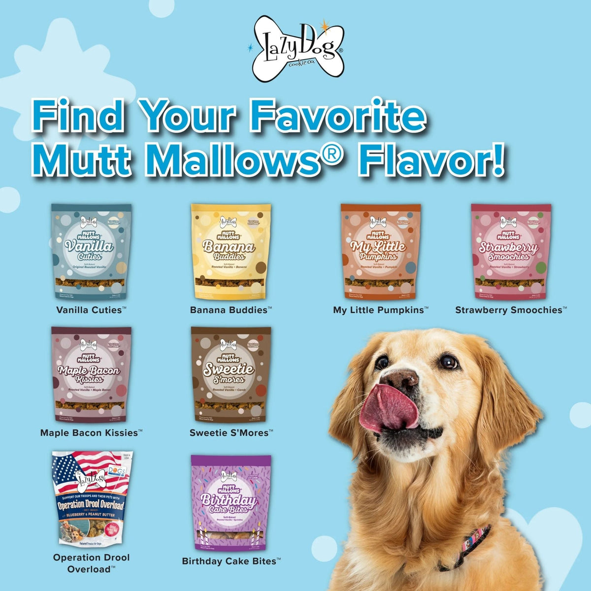 Lazy Dog Mutt Mallows Roasted Vanilla 5oz. (Case of 3)