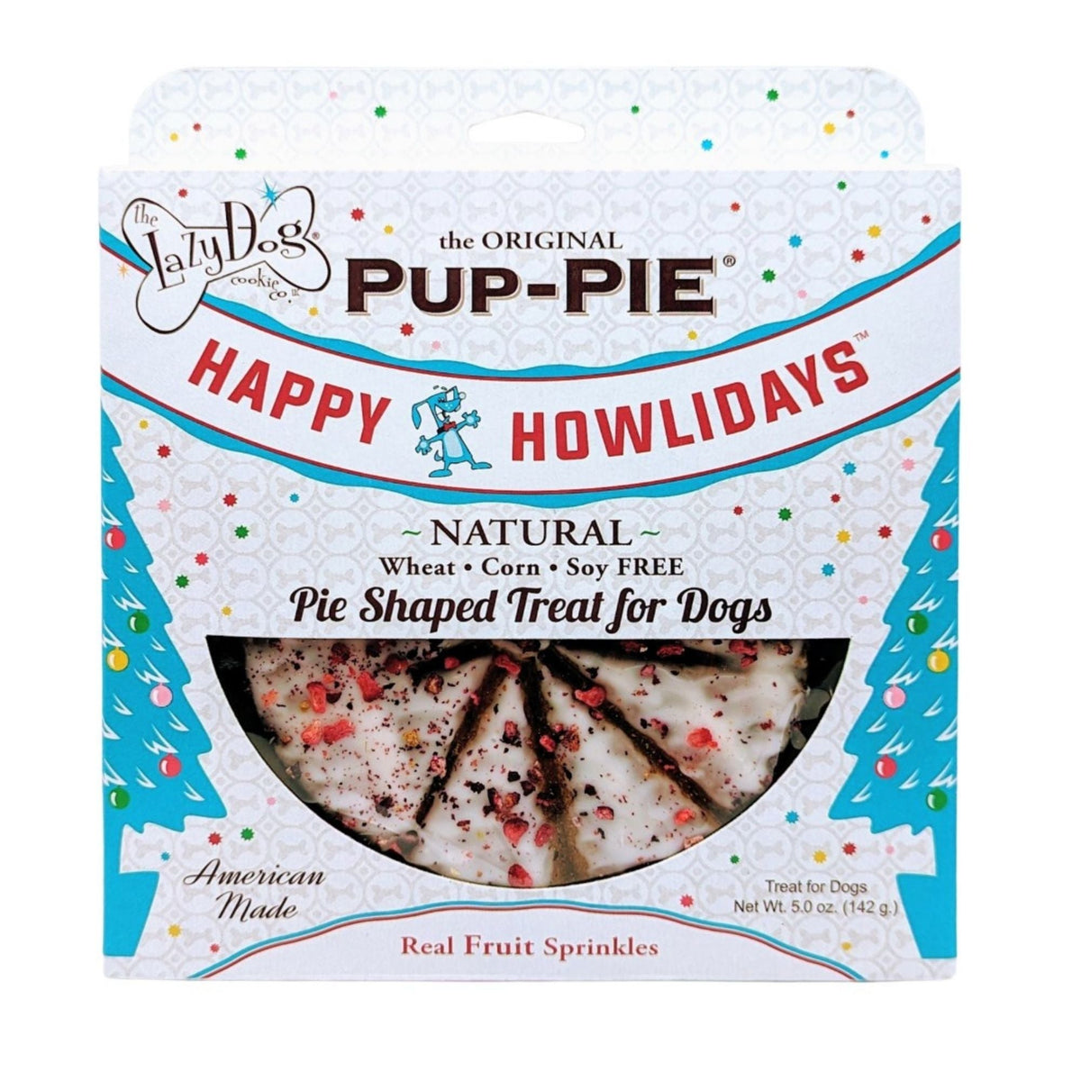 Lazy Dog Happy Howlidays Pup-Pie Teal 5oz.