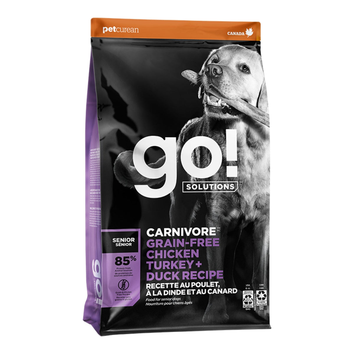 Go! Dog Carnivore Grain Free Senior Chicken, Turkey & Duck 3.5Lb
