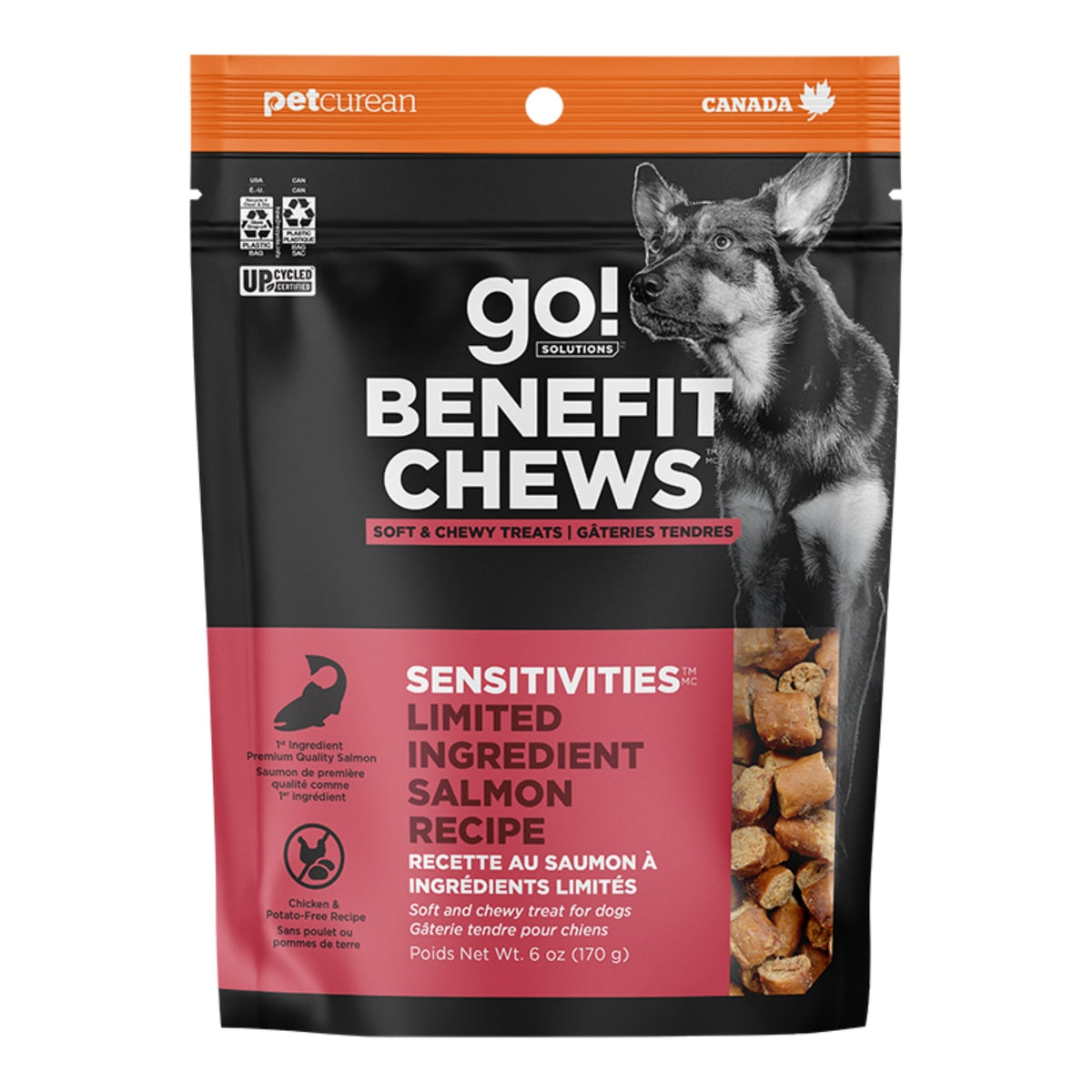 Go! Dog Benefit Chews Limited Ingredient Grain Free Salmon 6oz.