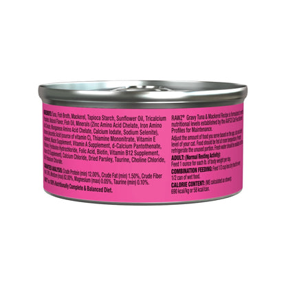 Rawz Cat Gravy Tuna Mackerel 3oz. (Case of 18)