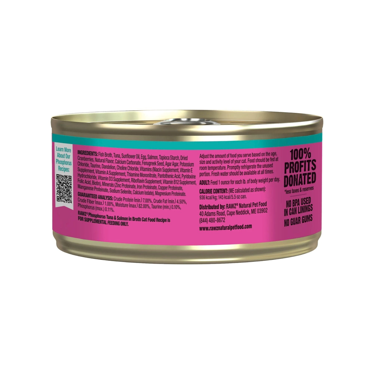 Rawz Phosphorus Cat Tuna Salmon Pate 5.5oz. (Case of 24)