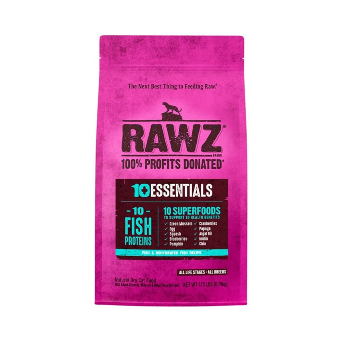 Rawz 10 Essentials Cat Fish & Dehydrated Fish 1.75Lb