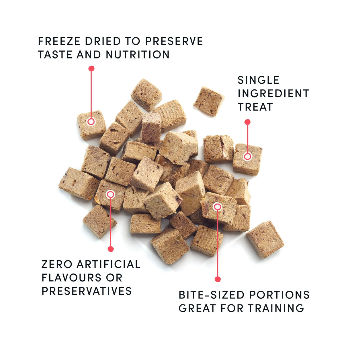 Crumps Dog 1.9oz. Mini Trainers Freeze-dried Pork Hearts