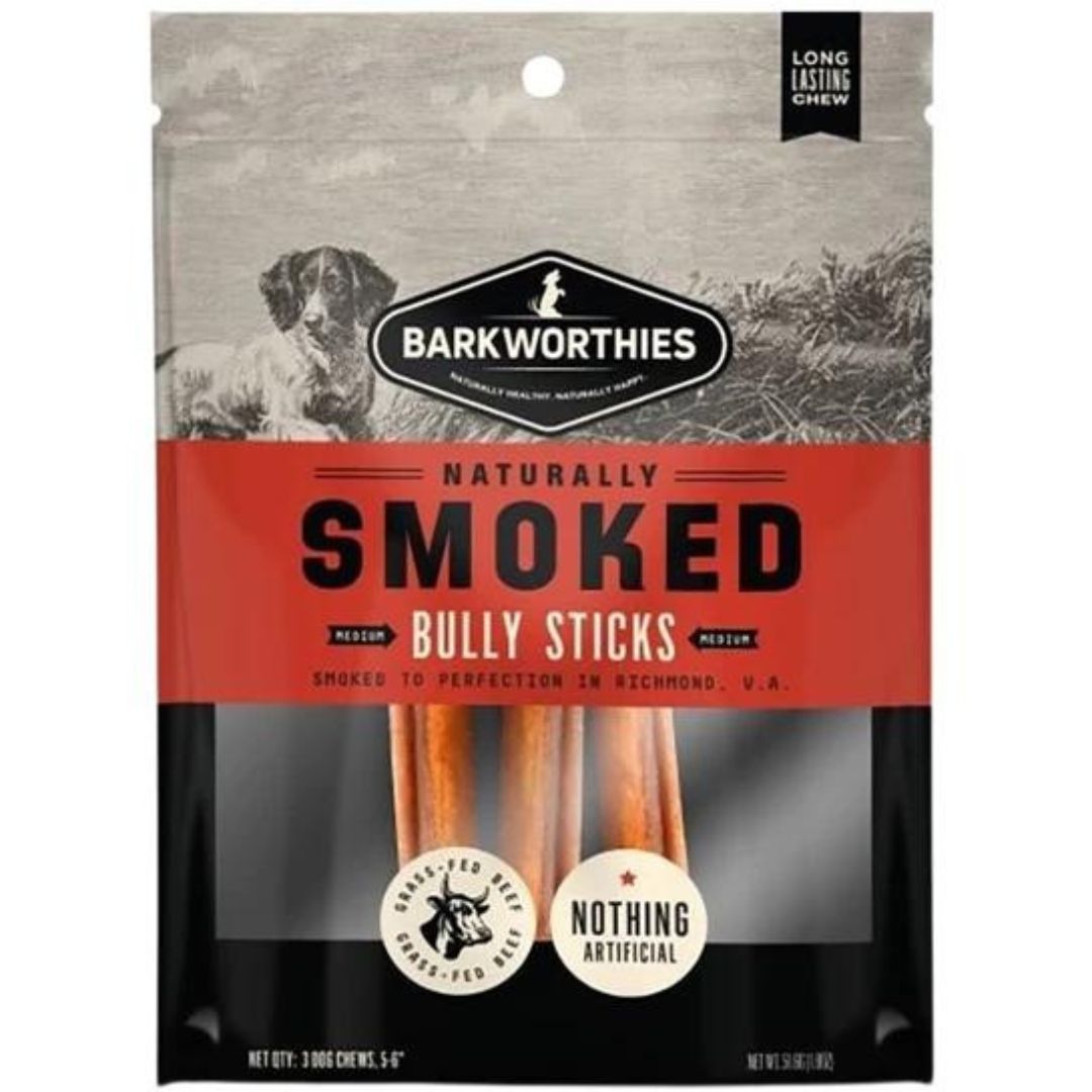 Barkworthies Dog Smoked Bully 6 Inch 3 Pack Default Title