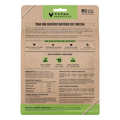 Vital Essentials Dog Freeze-Dried Mini Nibs Rabbit 5.5oz.