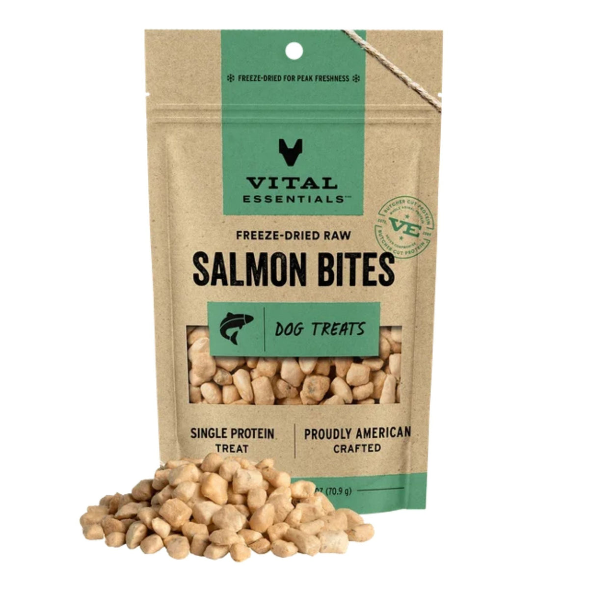 Vital Essentials Dog Freeze-Dried Treat Bites Salmon 2.5oz.