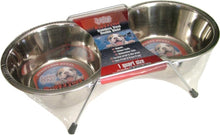 Loving Pets Ruff N Tuff Stainless Steel Double Dog Diner Wrapped .5pt
